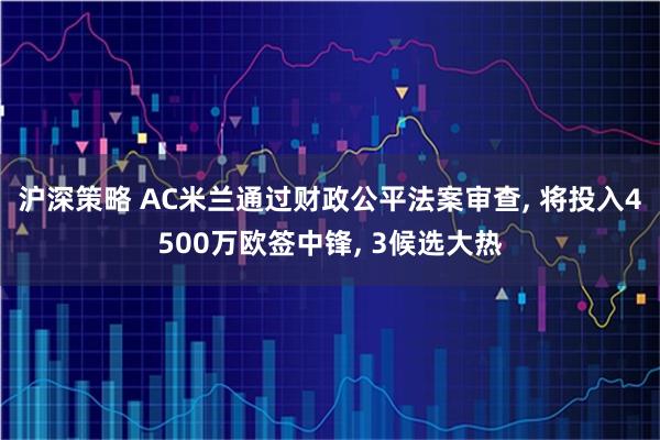 沪深策略 AC米兰通过财政公平法案审查, 将投入4500万欧签中锋, 3候选大热