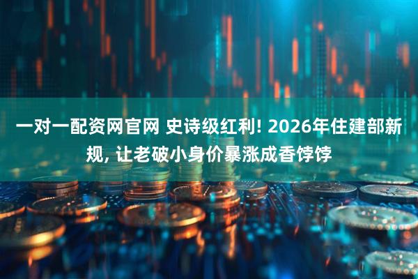 一对一配资网官网 史诗级红利! 2026年住建部新规, 让老破小身价暴涨成香饽饽