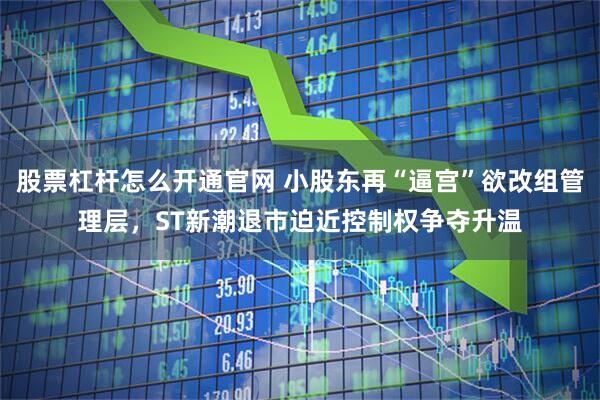 股票杠杆怎么开通官网 小股东再“逼宫”欲改组管理层,ST新潮退市迫近控制权争夺升温